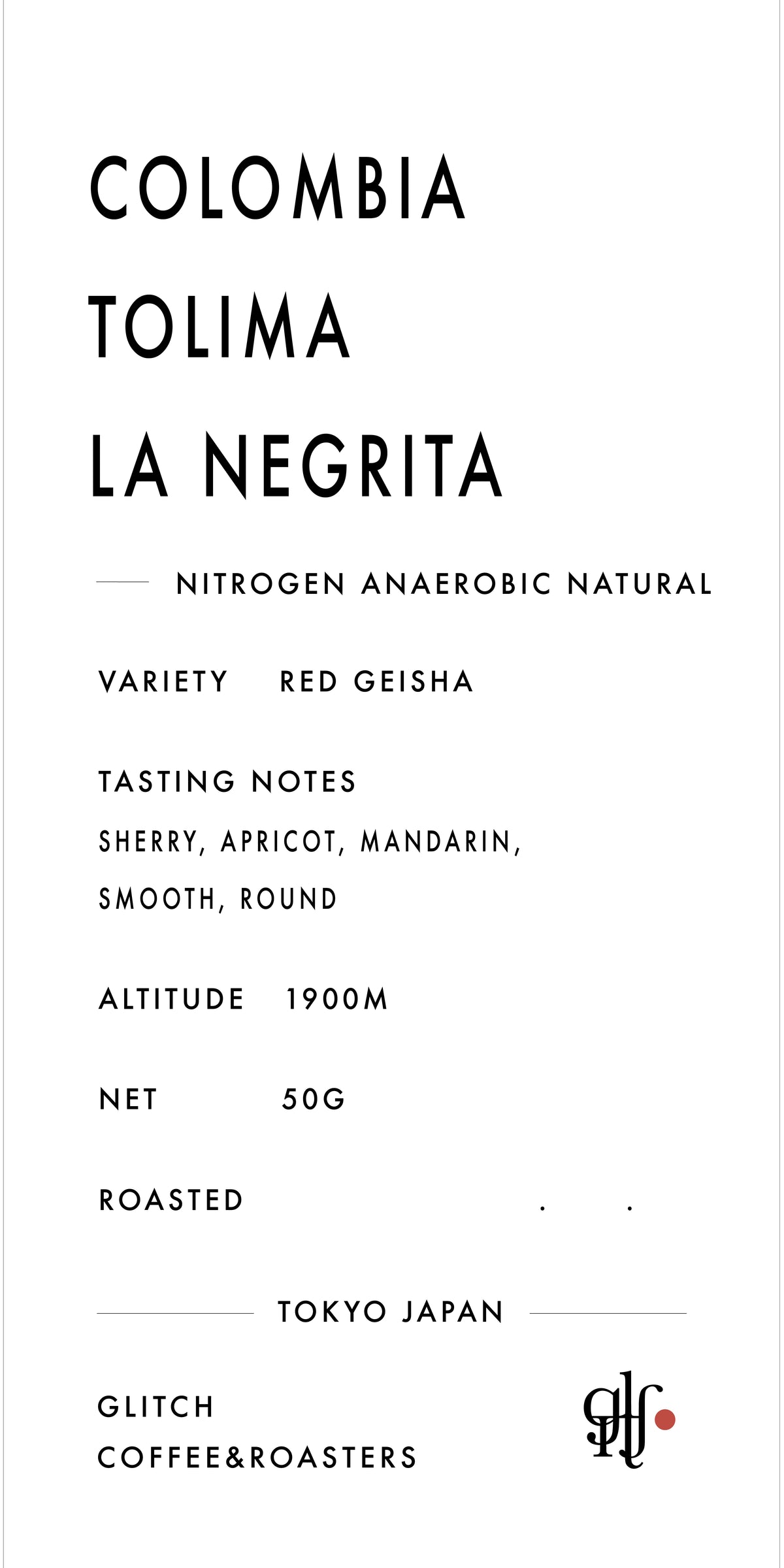 【NEW】Colombia Tolima La Negrita “Red Geisha”