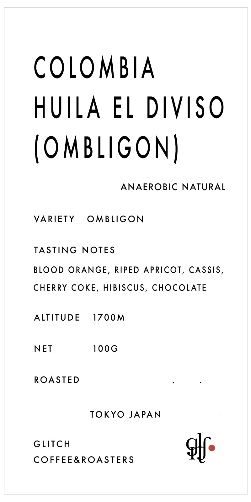 【NEW】Colombia Huila El Diviso "Ombligon"