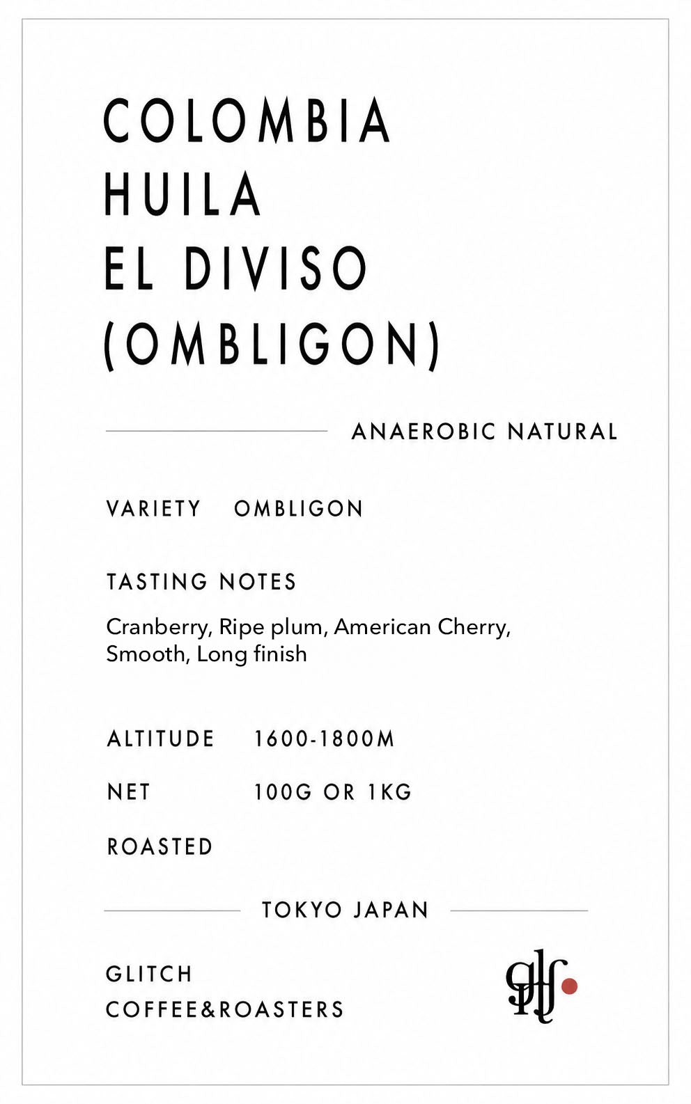【NEW】Colombia Huila El Diviso "Ombligon"