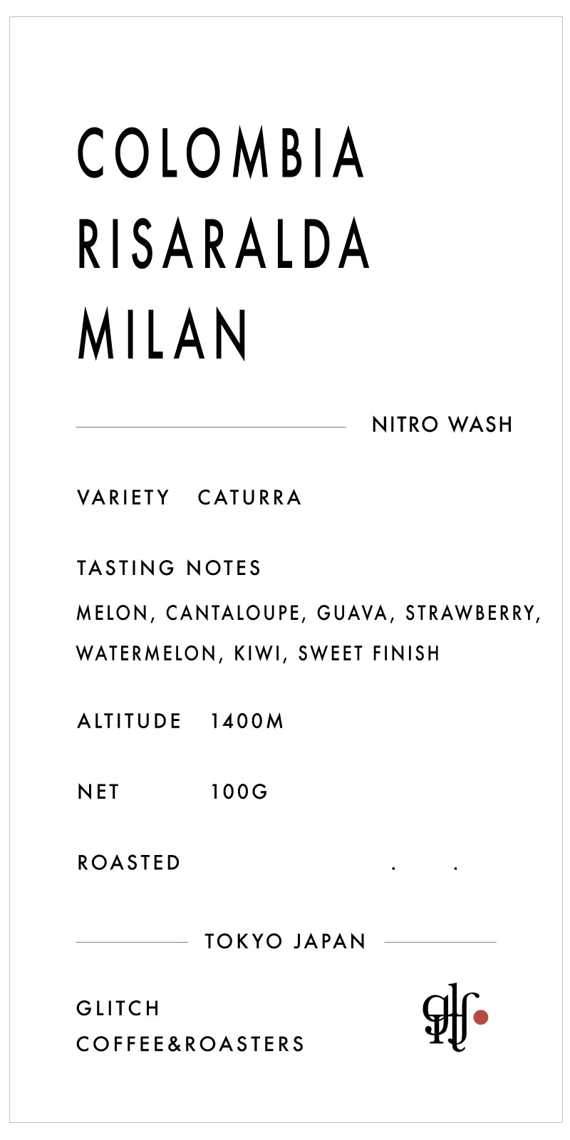 Colombia Risaralda Milan Nitro Wash
