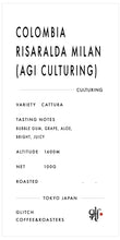 Load image into Gallery viewer, [NEW] Colombia Risaralda Milan &quot;Agi Culturing&quot; | 100g
